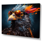 Cool Bird Abstract Aviators - Orange Bird Wall Art