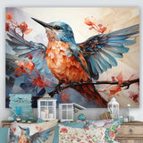 Geometric Birds In Cubist Skies - Bird Canvas Wall Art