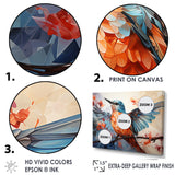 Geometric Birds In Cubist Skies - Bird Canvas Wall Art