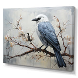 Misty Blue Ray Bird On Branch - Bird Wall Art Prints