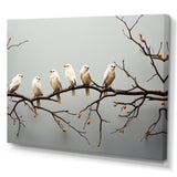 Contemporary Flock Of Birds On Branch - Bird Home Decor Art