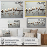 Contemporary Flock Of Birds On Branch - Bird Home Decor Art