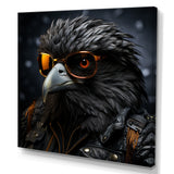 Cool Black Bird Noir Aviators - Bird Living Room Wall Art
