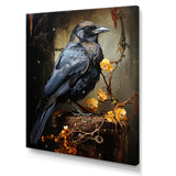 Noir Black Shadows Cast A Mysterious Ambiance - Bird Canvas Wall Art