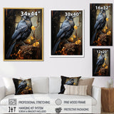 Noir Black Shadows Cast A Mysterious Ambiance - Bird Canvas Wall Art