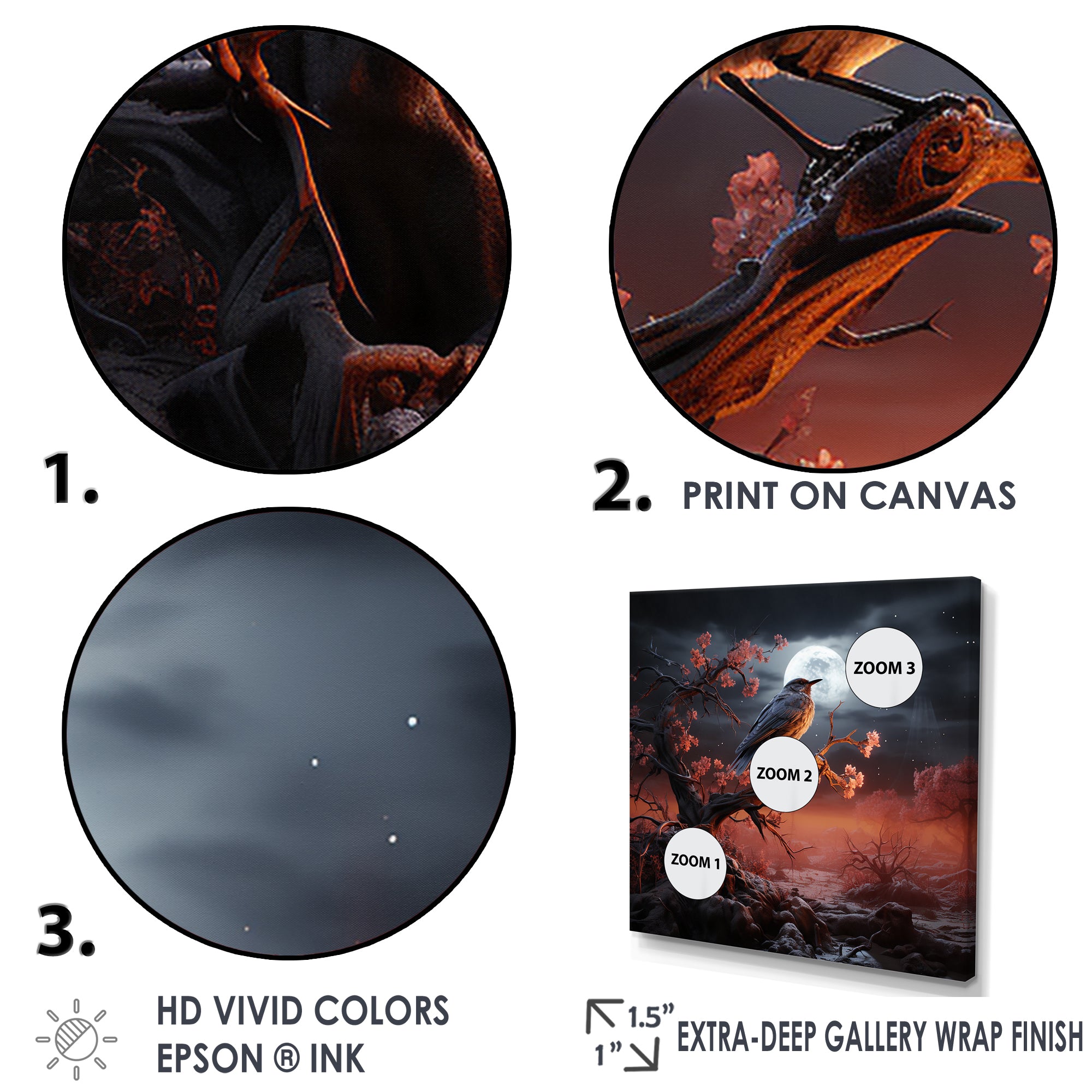 Textured Layers Create Mixed Media Skies - Bird Wall Decor