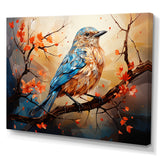 Warm Sunrise Hues An Expressionist Portrayal Bird - Beige Bird Wall Art