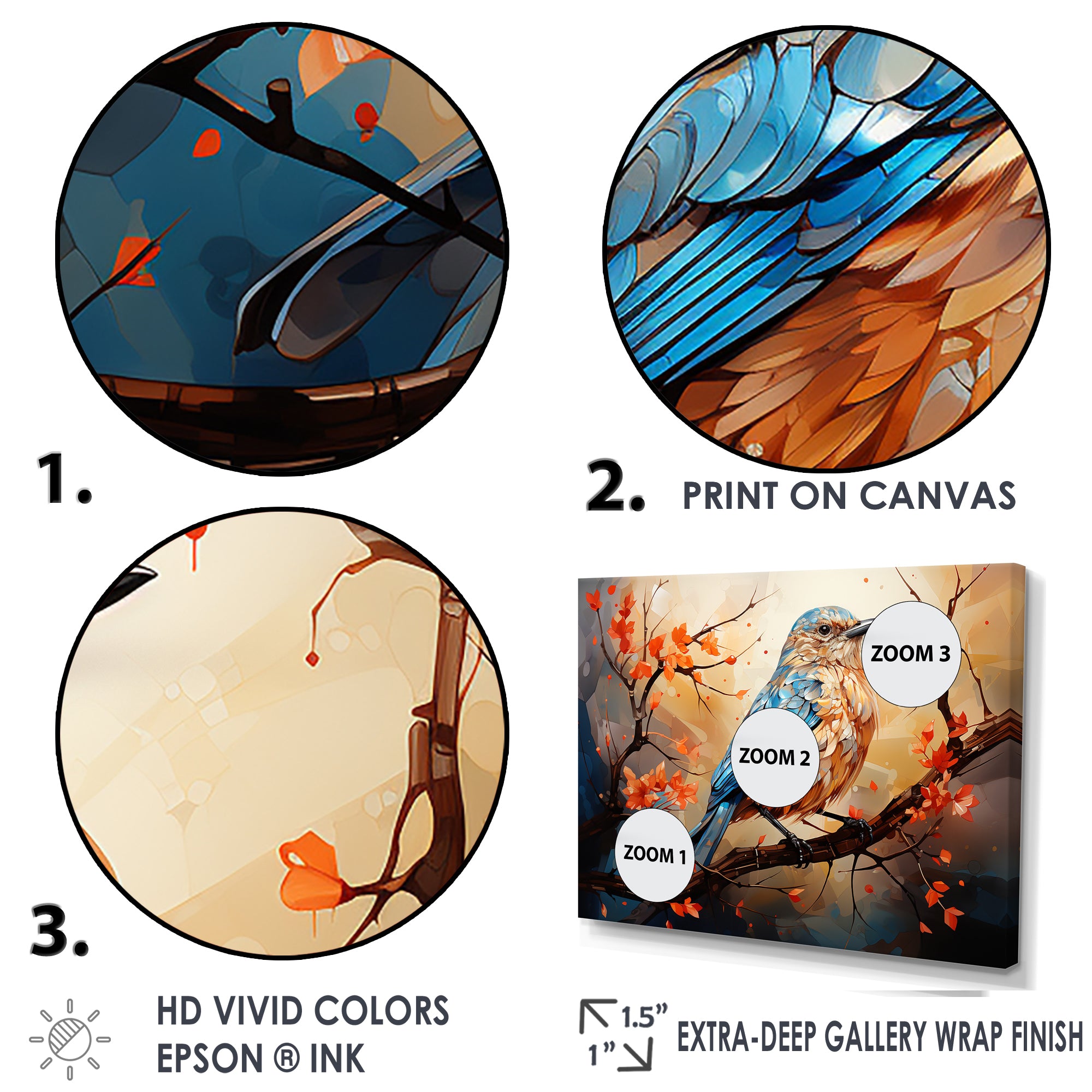 Warm Sunrise Hues An Expressionist Portrayal Bird - Beige Bird Wall Art