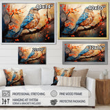 Warm Sunrise Hues An Expressionist Portrayal Bird - Beige Bird Wall Art