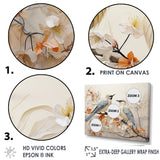 Minimalism Birds Paradise Floral Branch - Bird Floral Bedroom Wall Art