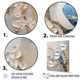 Minimalism Birds Paradise Cherry Blossoms - Bird Floral Canvas Wall Art