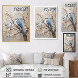 Minimalism Birds Paradise Cherry Blossoms - Bird Floral Canvas Wall Art