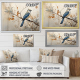 Minimalism Bird On Branch - Bird Floral Wall Decor