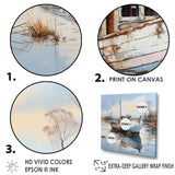 Boat Charm In Winter - Boat Canvas Wall Art