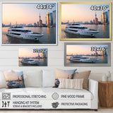 Yacht In Shanghai Bay - Boat Canvas Wall Art