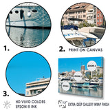 Boats Docked At Port Alicante Spain - Boat Canvas Wall Art