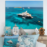 Luxury Yacht On Open Water Adventure - Boat Canvas Wall Art