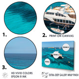 Luxury Yacht On Open Water Adventure - Boat Canvas Wall Art