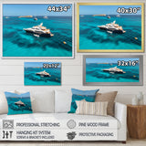 Luxury Yacht On Open Water Adventure - Boat Canvas Wall Art