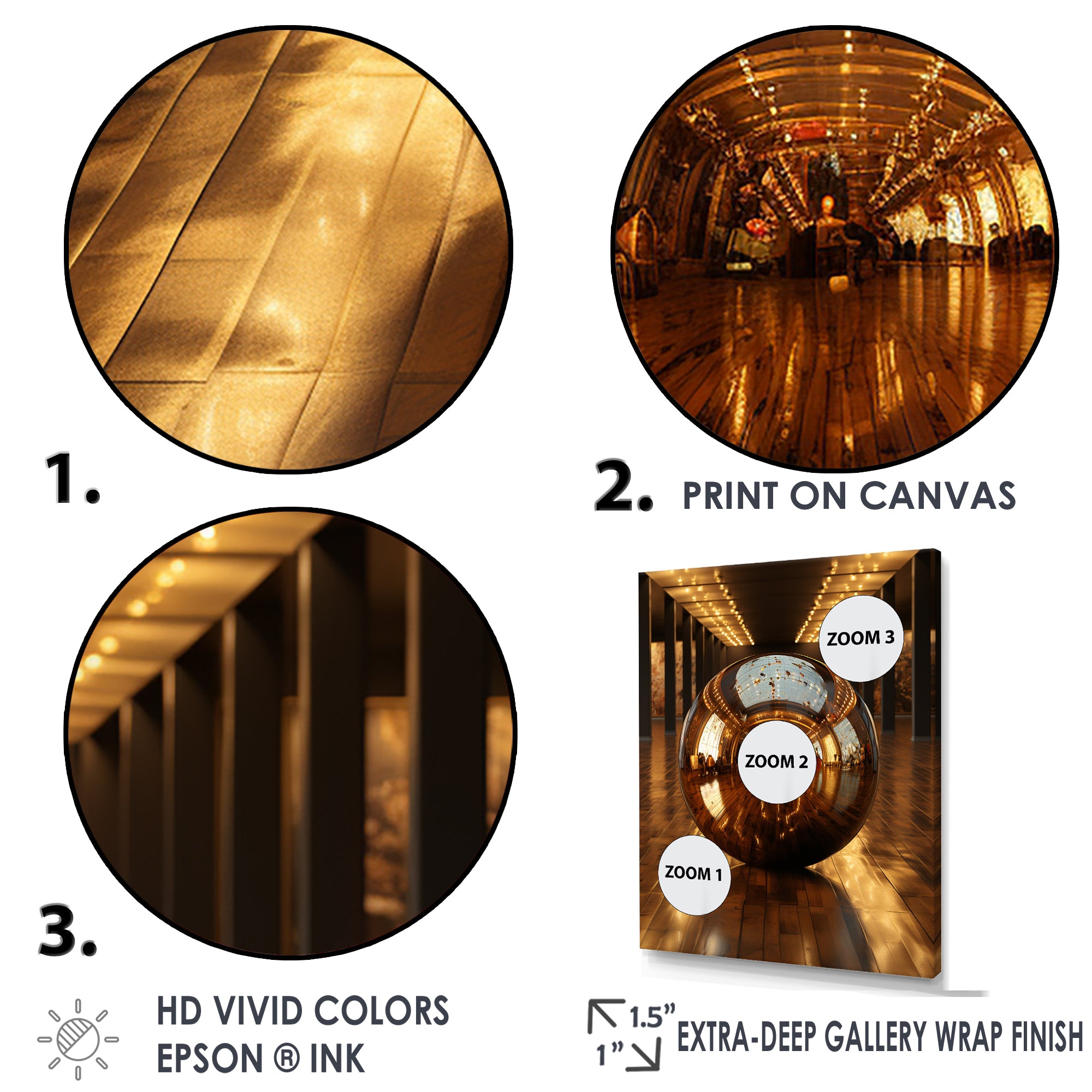 Bronze Bowling Reflections - Bowling Canvas Wall Art