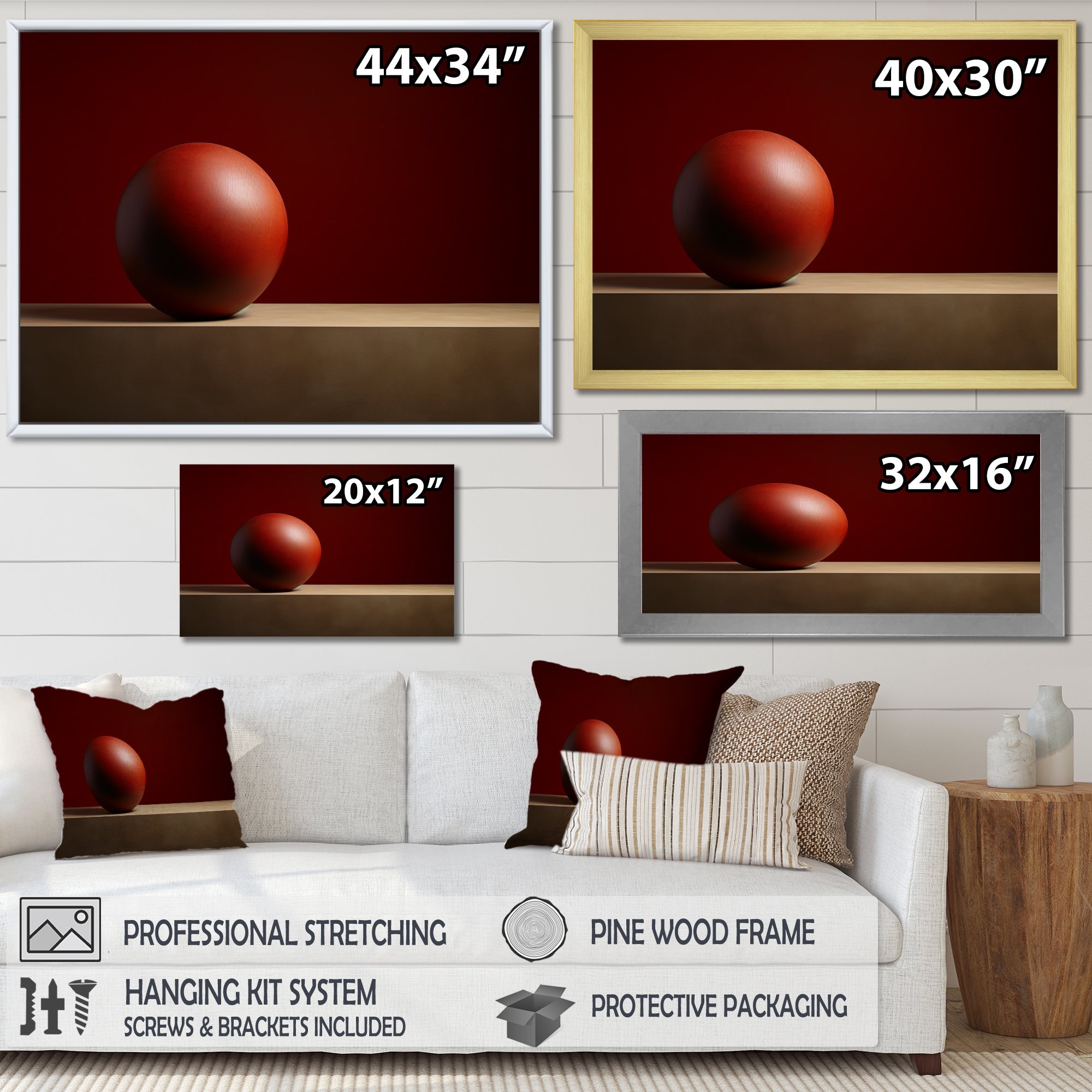 Maroon Momentum Ball - Bowling Canvas Wall Art