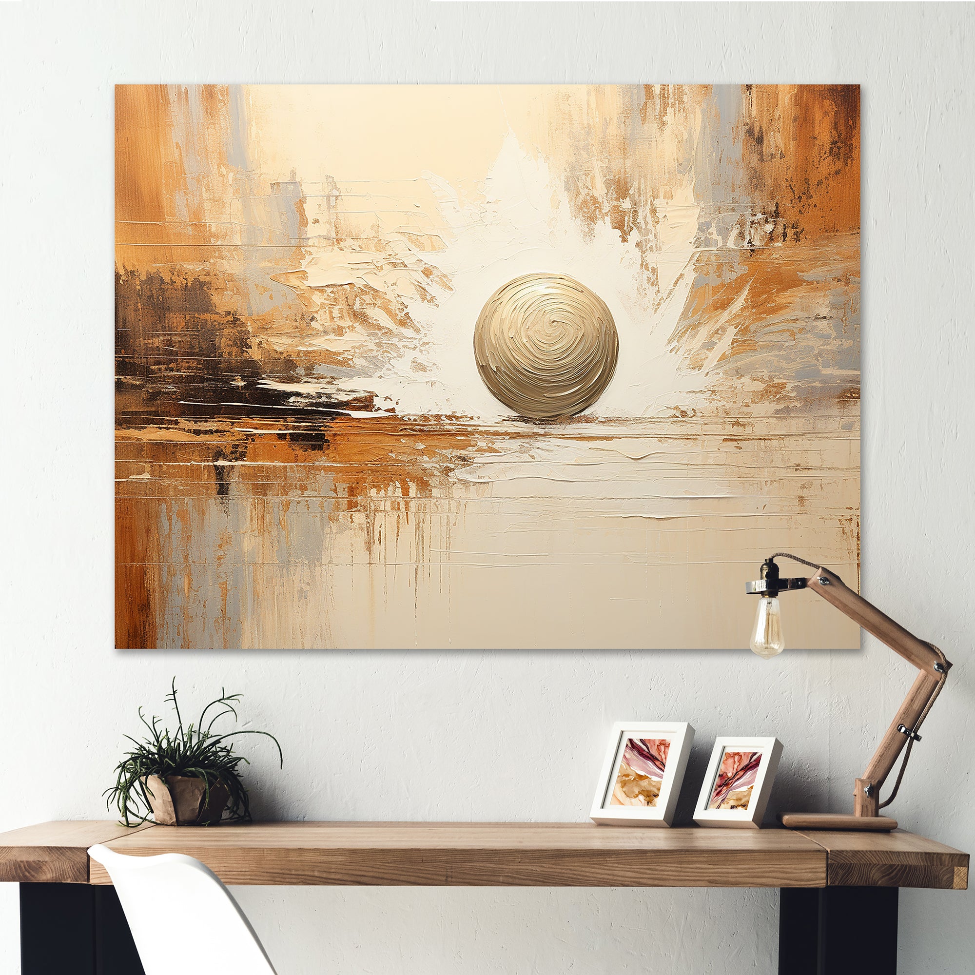 Beige Minimalism Bowling - Bowling Canvas Wall Art