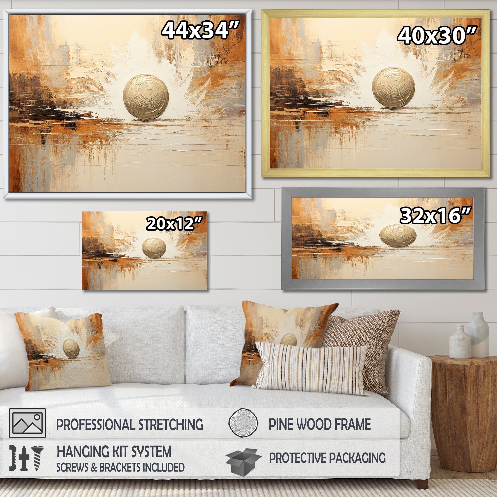 Beige Minimalism Bowling - Bowling Canvas Wall Art