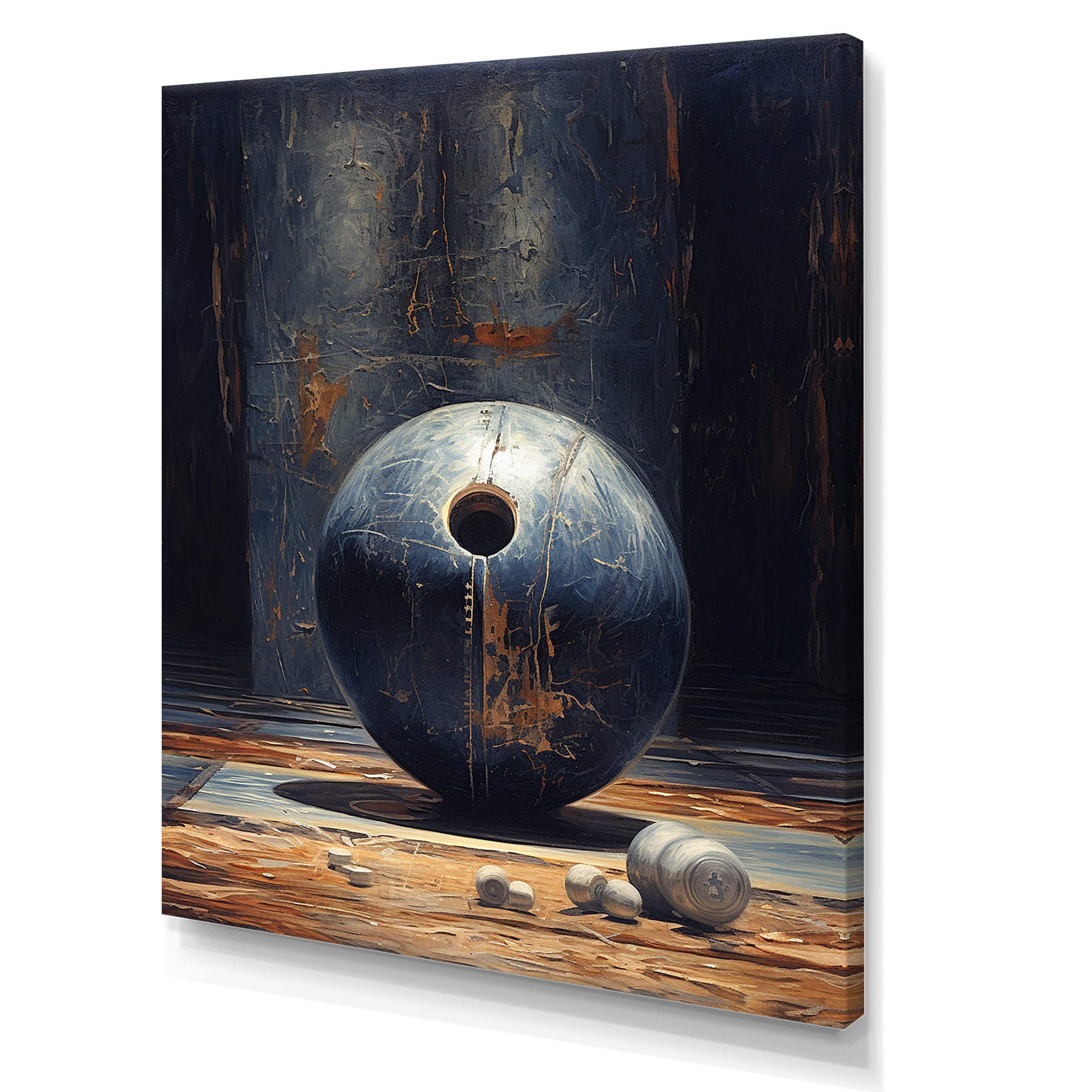 Navy Knockdown - Bowling Canvas Wall Art