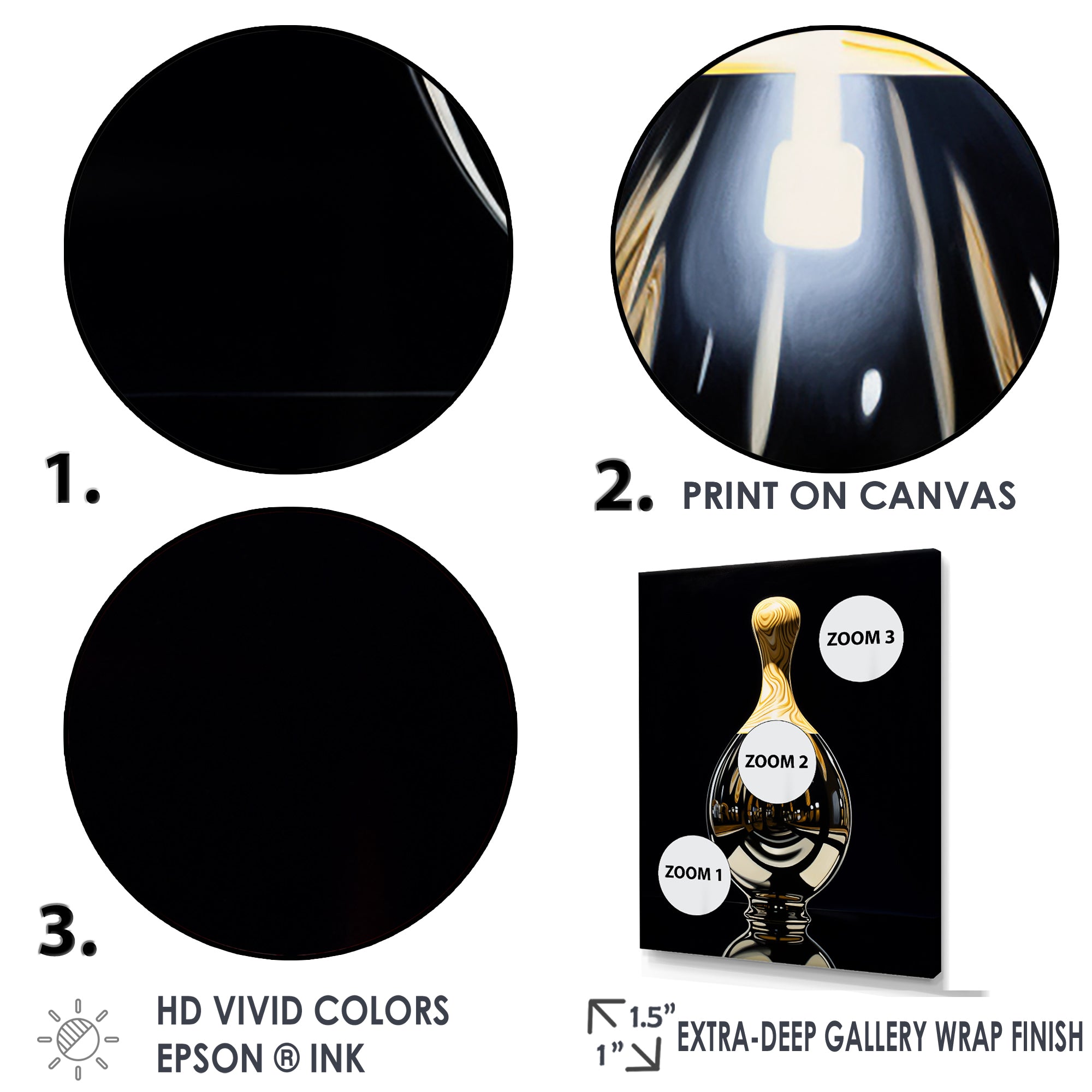 Onyx Overturn - Bowling Canvas Wall Art