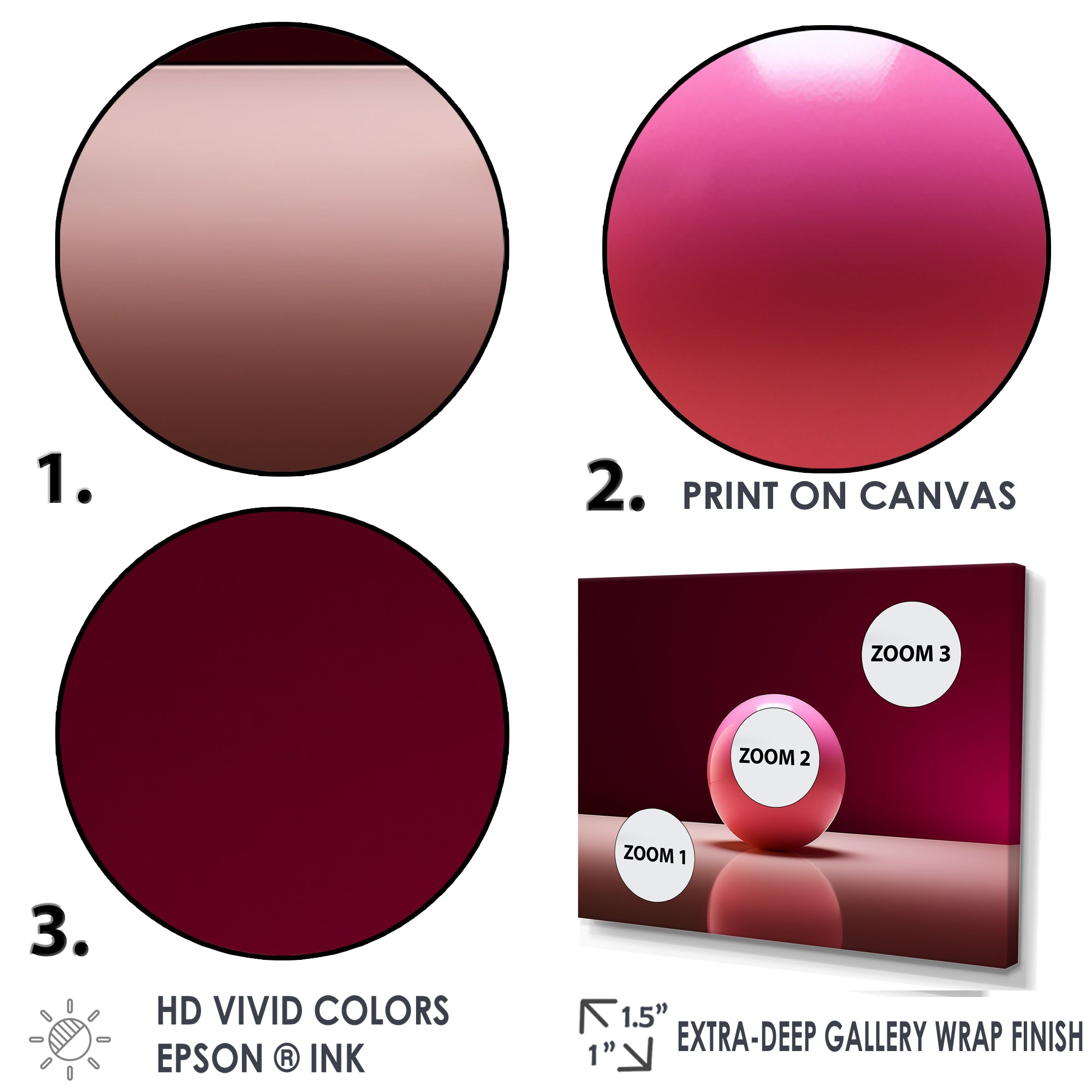 Pink Rose Roll - Bowling Canvas Wall Art