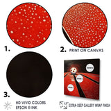 Ruby Roll White Ball In Red - Bowling Canvas Wall Art