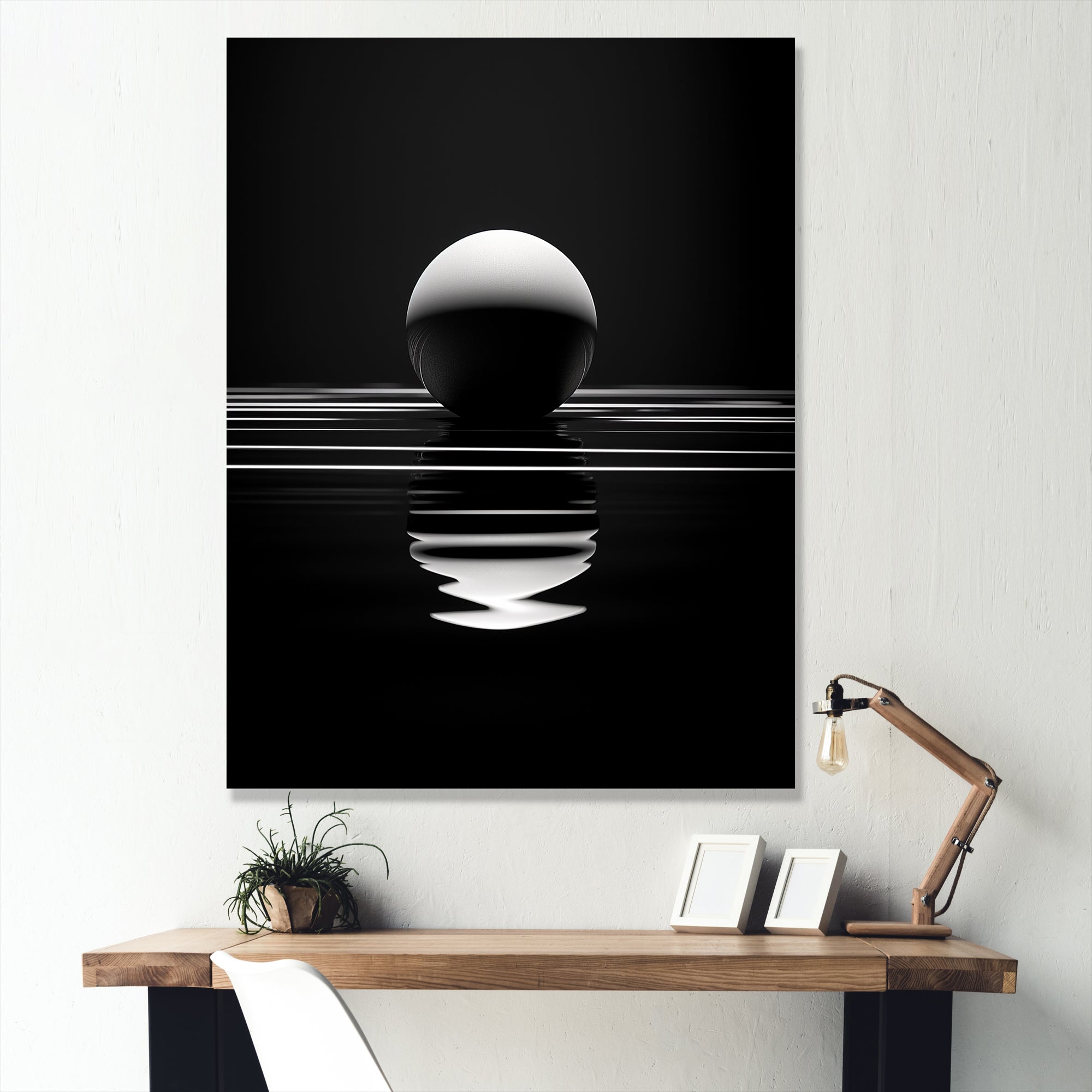 Sapphire Strike Ball Reflection - Bowling Canvas Wall Art
