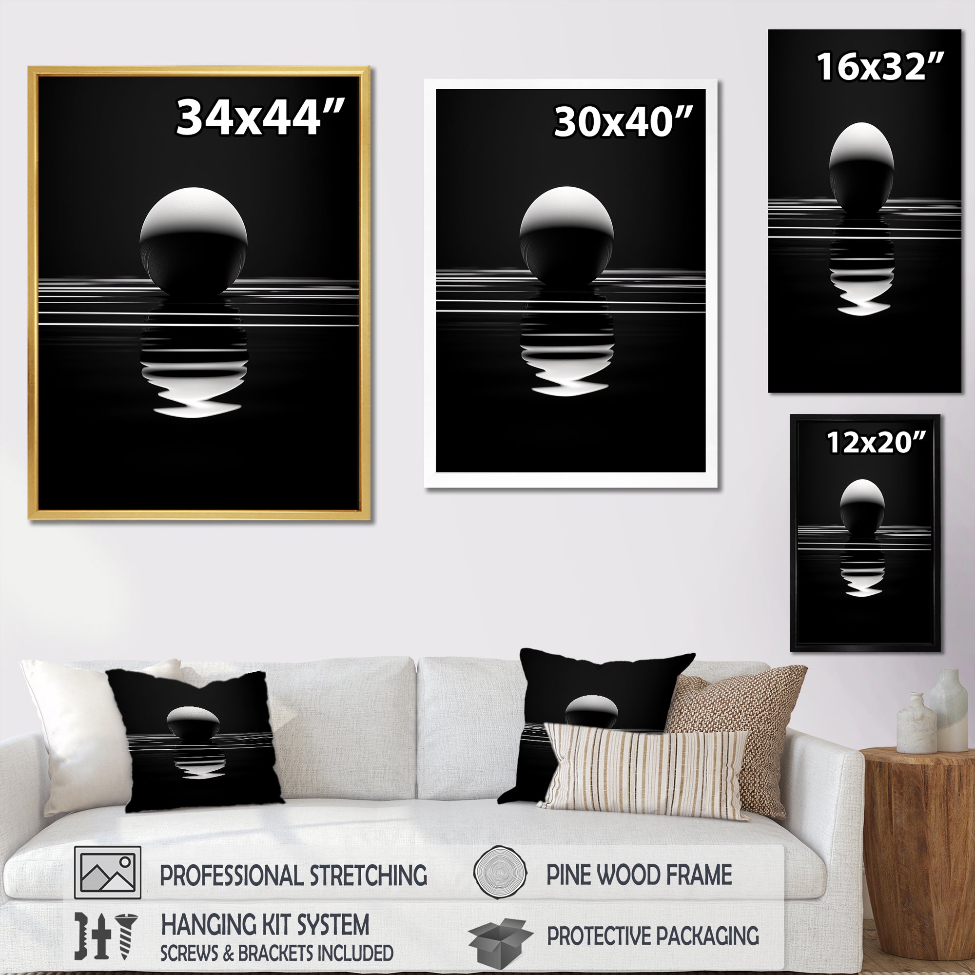 Sapphire Strike Ball Reflection - Bowling Canvas Wall Art