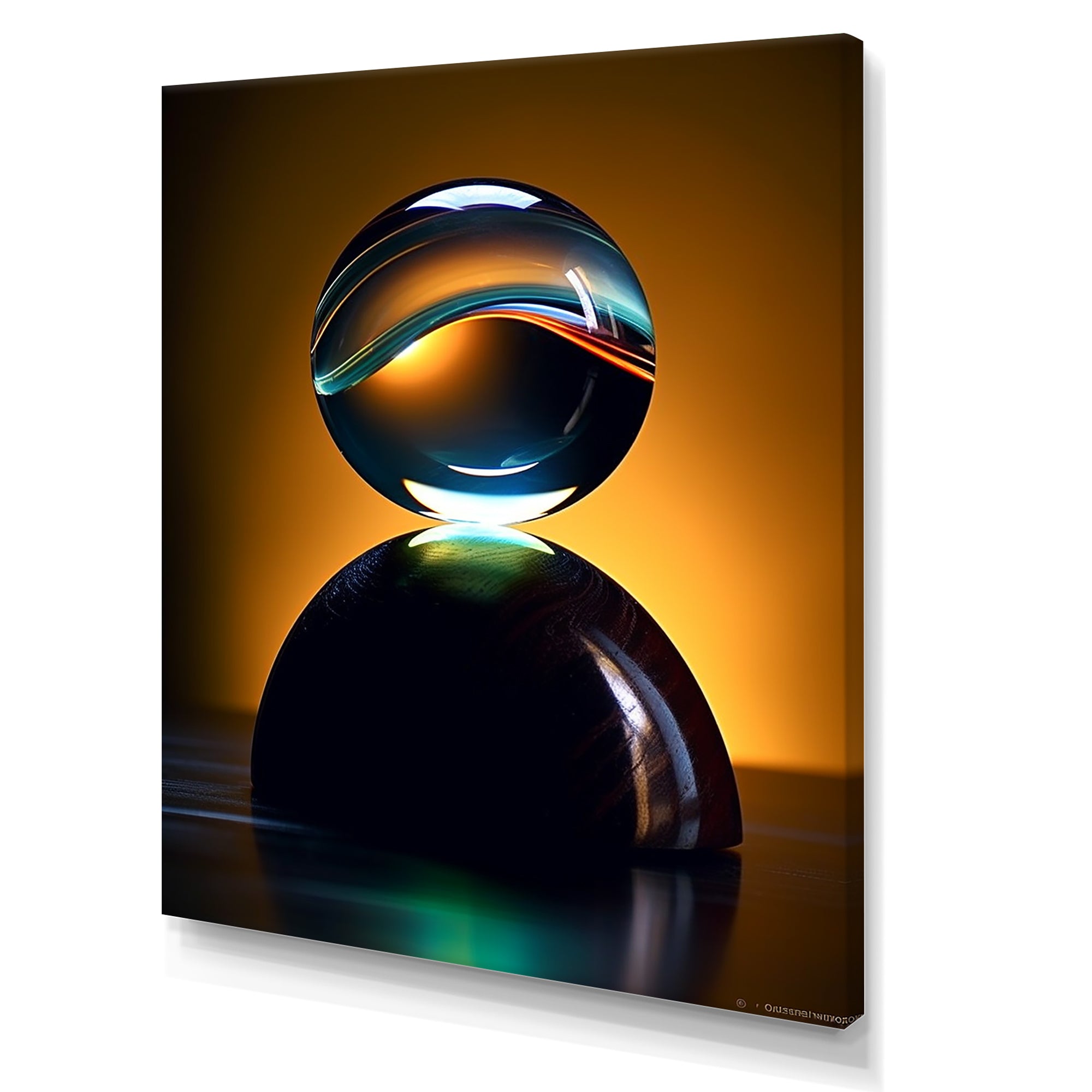 Sapphire Strike Ball Reflection I - Bowling Canvas Wall Art