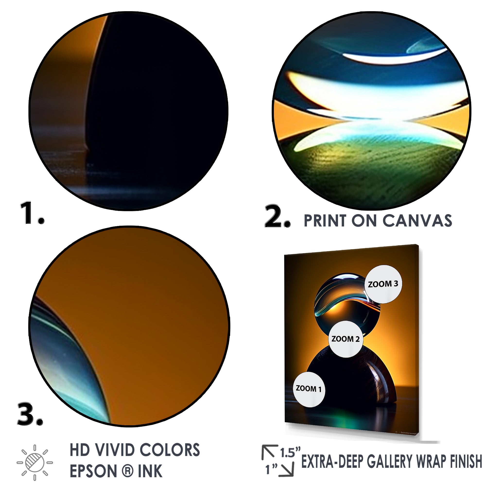 Sapphire Strike Ball Reflection I - Bowling Canvas Wall Art