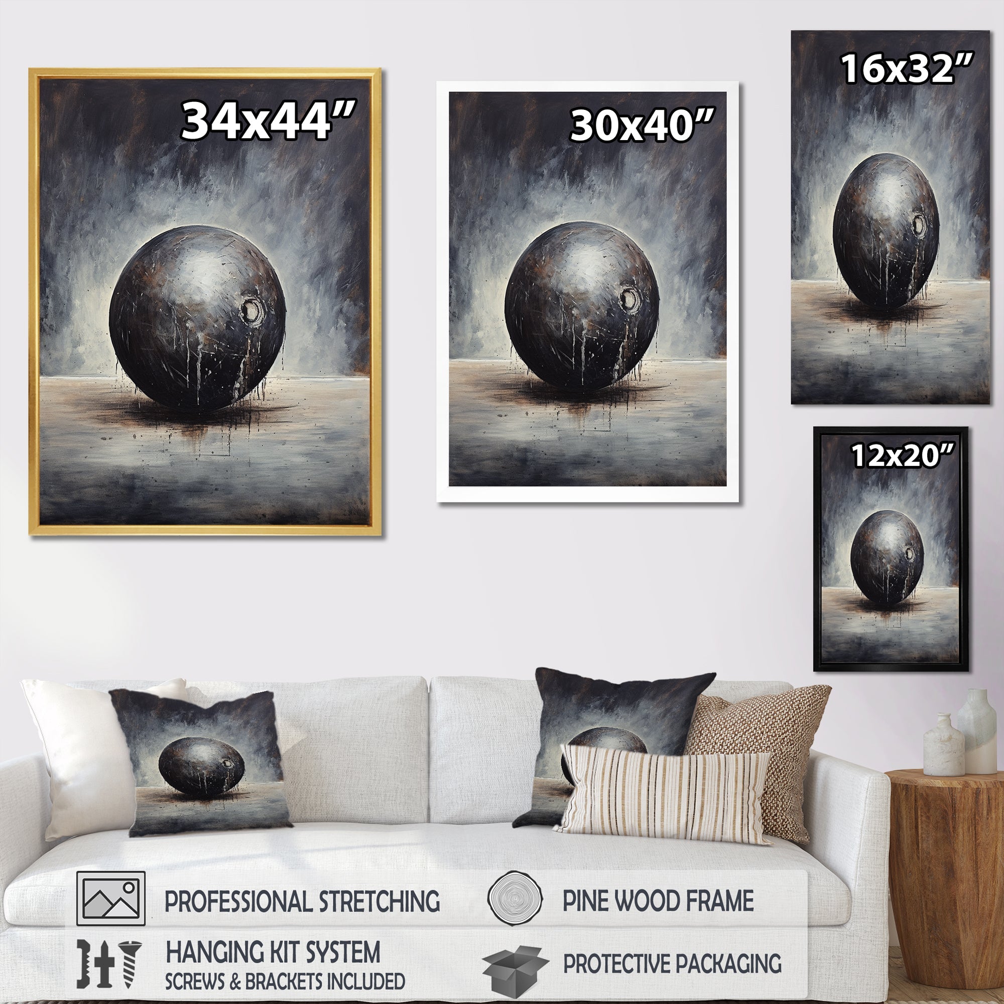 Bowling Slate Strike - Bowling Canvas Wall Art