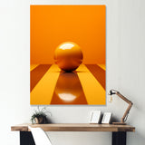 Bowling Tangerine Triumph - Bowling Canvas Wall Art