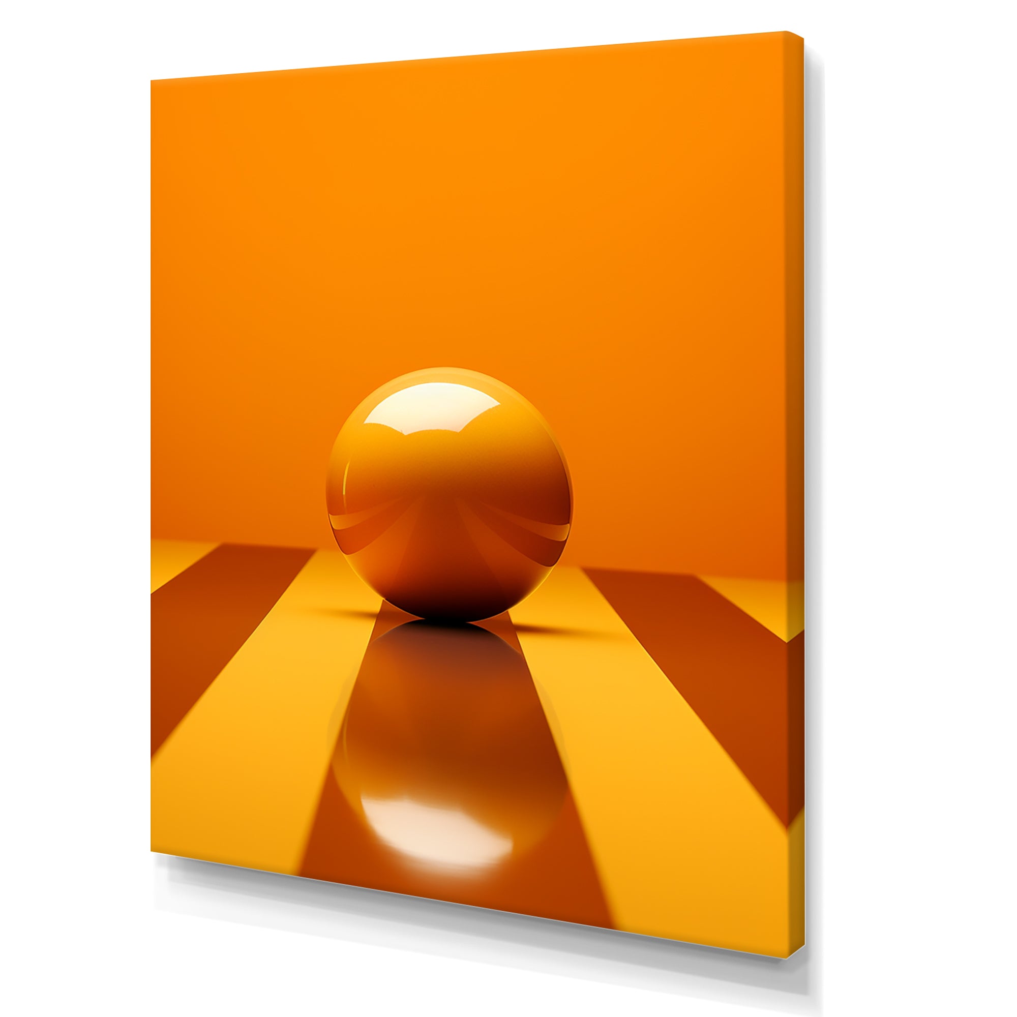 Bowling Tangerine Triumph - Bowling Canvas Wall Art