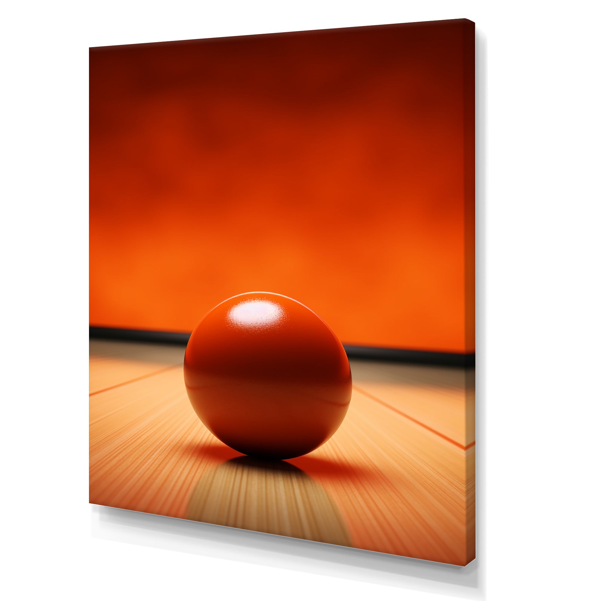 Bowling Tangerine Triumph I - Bowling Canvas Wall Art