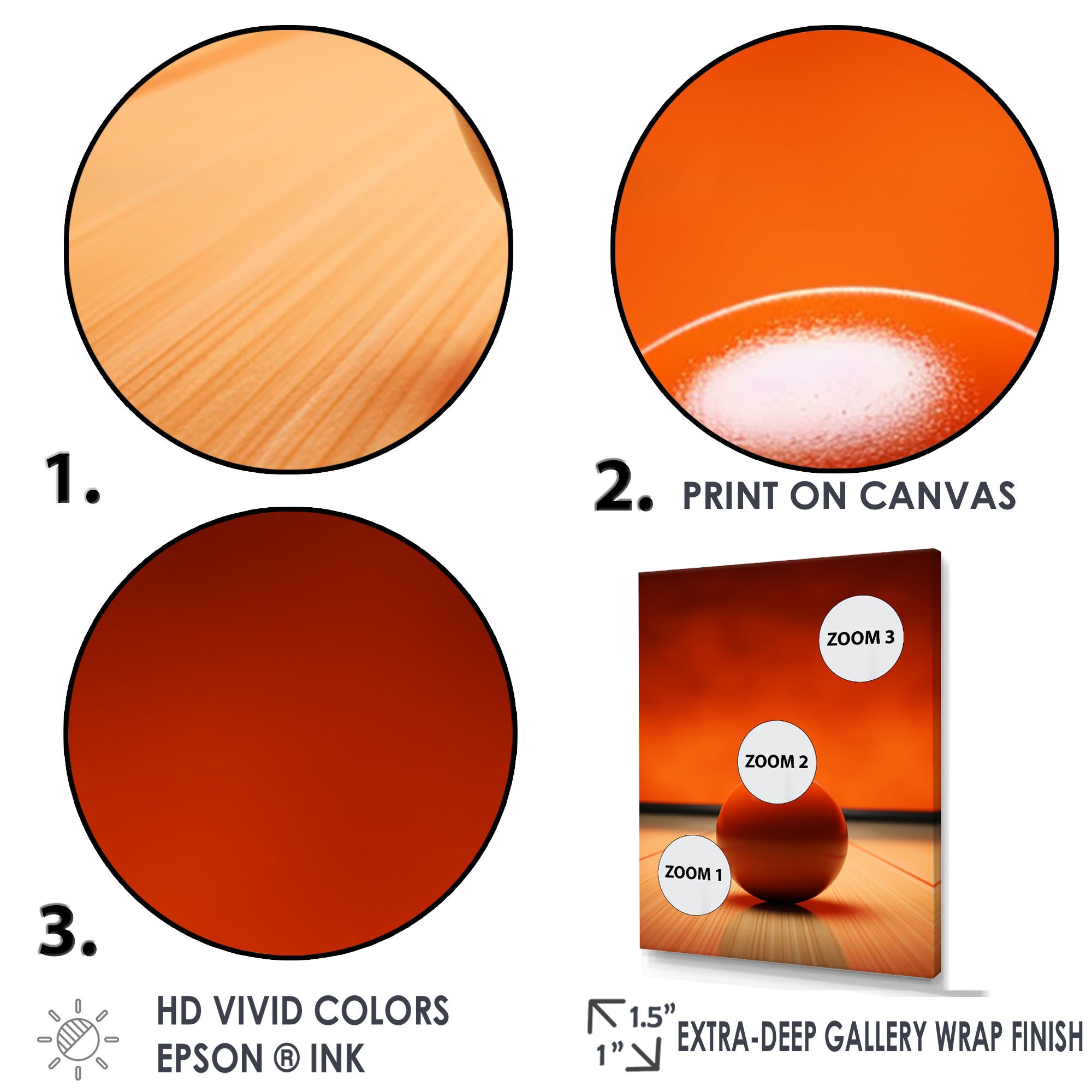 Bowling Tangerine Triumph I - Bowling Canvas Wall Art