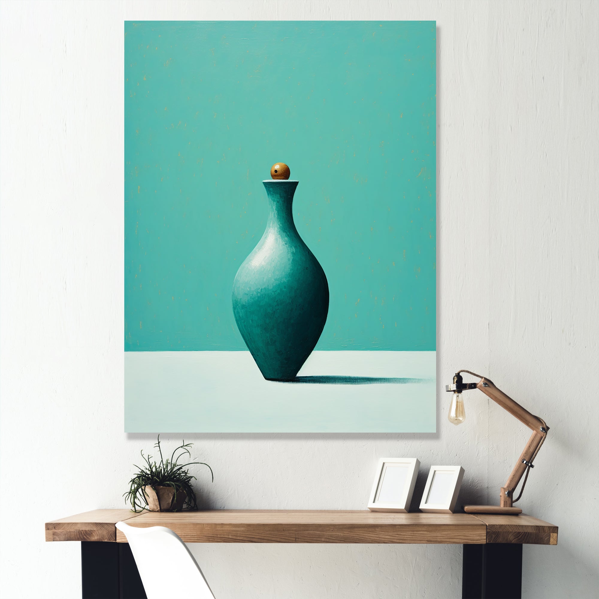 Turquoise Tenpin - Bowling Canvas Wall Art