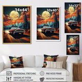 Vintage Car In Cosmic Art - Car Vintage Canvas Wall Art