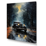 1930s American Vintage Car At Noir - Car Vintage Canvas Wall Art
