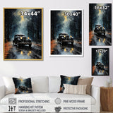 1930s American Vintage Car At Noir - Car Vintage Canvas Wall Art