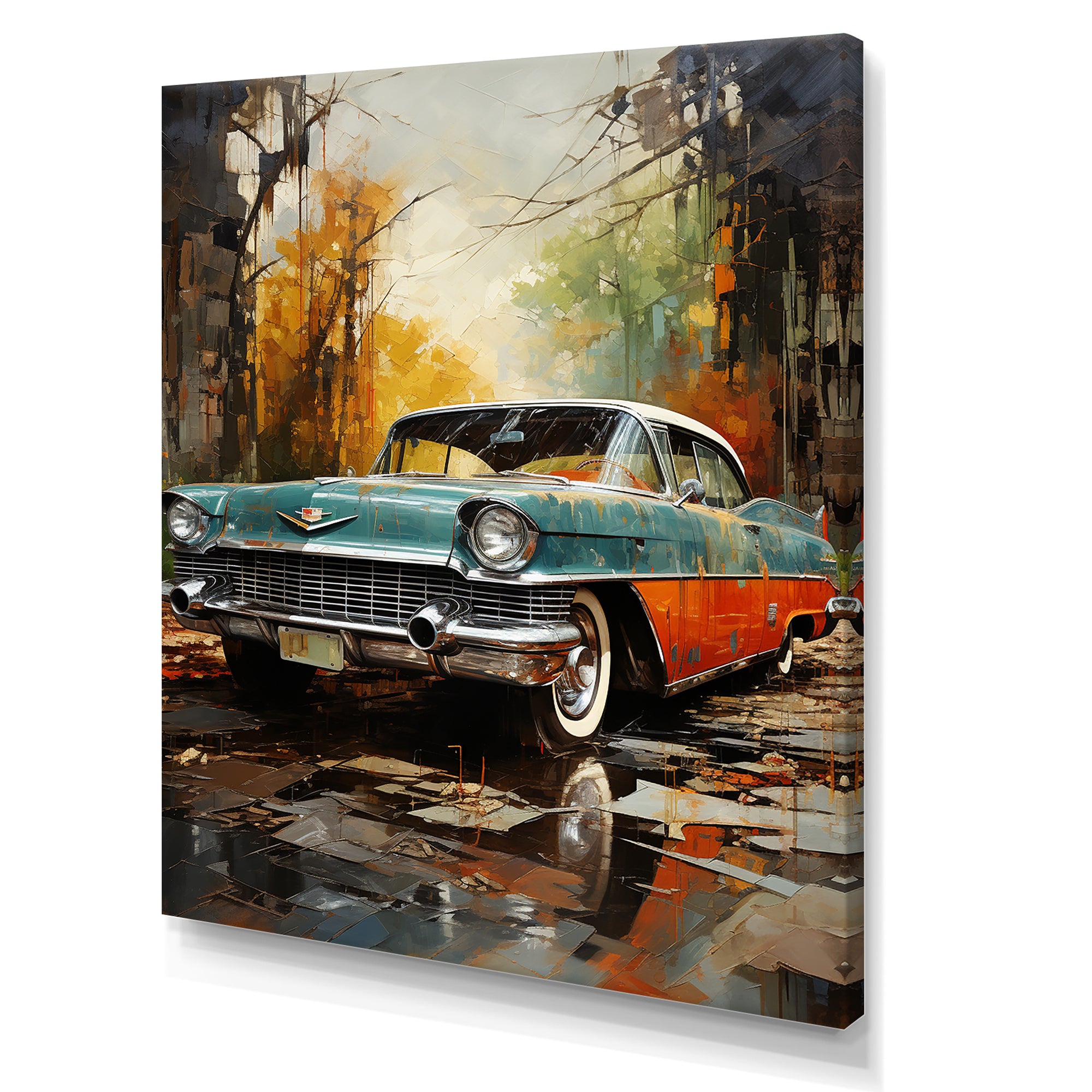 A Symbolism Vintage Car - Car Vintage Canvas Wall Art