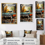 A Symbolism Vintage Car - Car Vintage Canvas Wall Art
