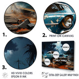 Abstract Car Vintage Vitality - Car Vintage Canvas Wall Art