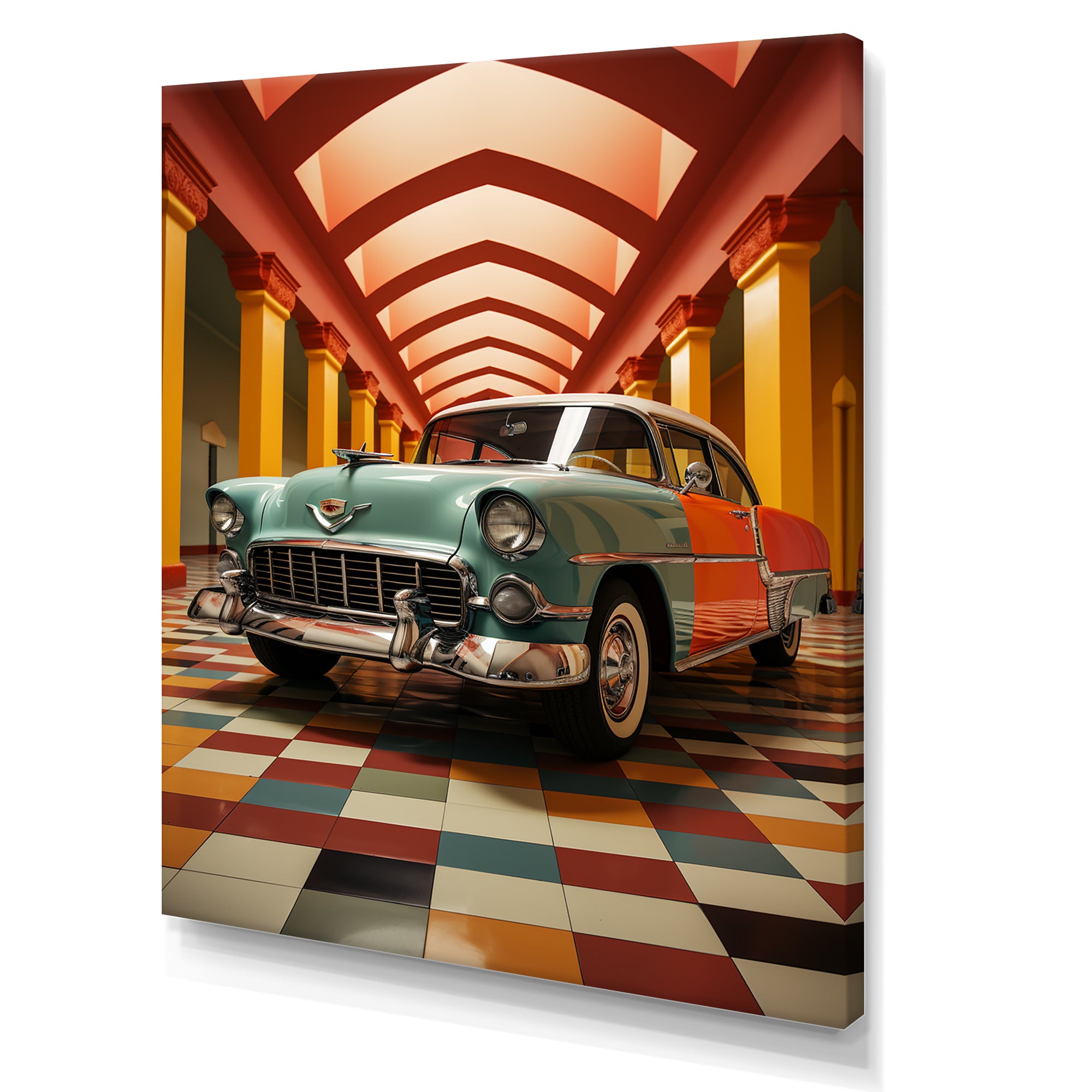 Pimp My Ride Retro Car - Car Vintage Canvas Wall Art