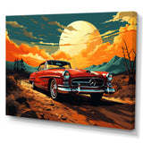 Vintage European Car In Nevada - Car Vintage Canvas Wall Art