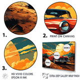 Vintage European Car In Nevada - Car Vintage Canvas Wall Art